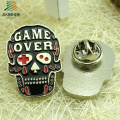 Jiabo Custom Design Metal Black Skull Solapel Pin